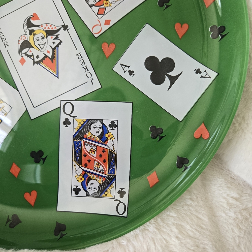 Vintage Luminarc Poker 12inch Glass Platter - Picture 4 of 8